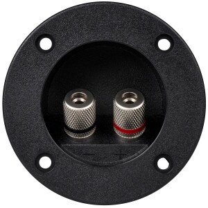 Main product image for Round Speaker Terminal 2-15/16" Satin Nickel Bind 260-292